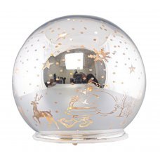 Χριστουγεννιάτικη Γυάλινη Διακοσμητική Μπάλα με Φως (12cm)